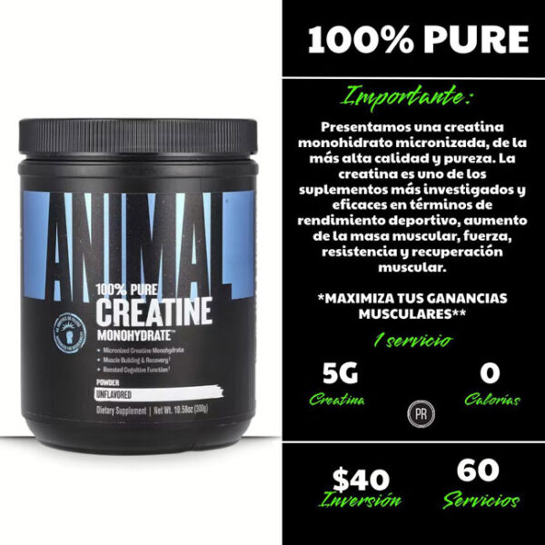 100% Pure Creatine Animal